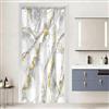 Uiiooazy Tenda Doccia Antimuffa, Tenda da Doccia Piccola 90x180cm Grigio Effetto Marmo Bianco Sfumata Tende da Bagno Impermeabile Tessuto Lavabile Poliestere Tende per Vasca da Bagno con 6 Anelli