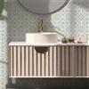 Alwayspon 25PzX15cm/6pollici Adesivo per Piastrelle, Fiori Verdi Autoadesivo Adesivo per Piastrelle per Cucina e Bagno, Paraschizzi per Fornello, Adesivo in Vinile da Staccare e Incollare per