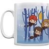 Pyramid International Harry Potter, Tazza di Ceramica Kawaii con Harry, Ron e Hermione su Manici di Scopa, Multicolore