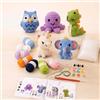 VINTAGE EMBROIDERY V.E. Kit per uncinetto a forma di animale, per principianti e adulti, set completo per realizzare 5 bambole con animali, per imparare a lavorare a maglia, kit con istruzioni e video tutorial