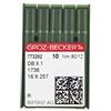 Groz-Beckert Confezione da 10 aghi da cucito, per sistema DBx1 con pistone rotondo e punta arrotondata, per macchine da cucire industriali, Nm. 80/12