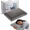BIOSYNEX MEMOCERVICAL - Cuscino Cervicale in Memory Foam - Guanciale Ortopedico a Doppia Onda - 40x60cm - Ideale per Allieamento Collo Spalle e Colonna Vertebrale - Traspirante (Grigio - Saponetta)