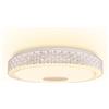NAIZY Lampada da soffitto a LED da 60 W, dimmerabile, con strass in acrilico, telecomandi e controllo app i-link, lampada moderna Φ48 x 8 cm, con altoparlante Bluetooth