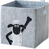 Lifeney incontra Shaun the Sheep - scatola in feltro con l'iconica pecora per riporre i giocattoli - 30 x 30 x 30 cm adatta ai classici ripiani a cubo
