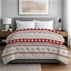 Tata Home Trapuntino Piumino Primaverile Estivo Matrimoniale Copriletto Autunnale Trapuntato Imbottito Mezza Stagione Fodera 100% Cotone Fantasia Tirolese Made in Italy Mod. Corvara Colore Beige