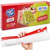 XupZip Sacchetti per Congelatore per Alimenti, Sacchetti a Chiusura Lampo con Cursore per Impieghi Gravosi con Fondo Espandibile, Sacchetti per Alimenti Senza BPA, Due Galloni / 9,1 Litri