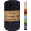 OurTop Corda Macramè, 4mm x 160m Filo Macrame Corda Macramè Filo Morbido Filato Macrame per Appendere La Parete, Fai Da Te, Artigianato, Lavori a Maglia, Lavori Decorativi(Nero)