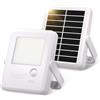 INTELAMP Faretti solari a led da esterno, 2 confezione Portatile Lampada da Campeggio 2000mAh Mini Luci Solari Esterne, Solare d'emergenza, Luce Bianca, Impermeabile per Giardino,Campeggio,Recinzione