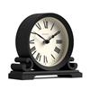 Jones Clocks® Saloon Orologio a camino | Piccolo design tradizionale a doppia scorritura | Nero | Numeri romani | Stile classico per scrivania, tavolo, mensola o comodino