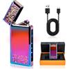 Vegena Accendino elettronico USB - Antivento, accendino ad arco con touchscreen, Dual ARC, idea regalo (colorato)