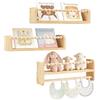 Eirolace Set da 3 Libreria da Parete per Bambini, Mensole Sospese per giocattoli, quadri e libri, mensole sospese, mensole da parete 40 cm per cameretta, cucina, sala giochi, camera da letto, soggiorno