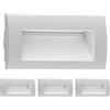 ledscom.de 4x Lampada da incasso a parete a LED ZIBAL, downlight per esterni, IP65 opaco, 140 x 70 mm, 3,3 W, 223lm, bianco freddo