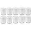 Silplast 10 secchi da 30 litri con coperchio bianco, 10 pezzi, impilabili per latte/scorta, secchio in plastica per alimenti per farina, secchio per acqua
