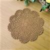 Blausky 4 pezzi Tovaglietta da tavolo rotonda ricamata, tovaglietta all'uncinetto, tovaglietta in pizzo tovaglietta da tavola piccola in crochet runner di cotone sottobicchiere, tovaglie per tazze