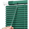 Generico Veneziana in Alluminio per Finestre, 40 60 70 90 100 110 140 160 170 190 200 215 cm Protezione dalla Luce e Visibilità Esterna, Kit di Fissaggio a Muro Incluso(Green-5)