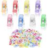 NAILAO 120 PCS Mollette da Cucito, Clip per Quilting Multiuso, Accessori Multicolore, Pinze Fai da Te in Tessuto, Artigianato Morsetti, per Cucire Quilting Rilegatura Set Cucito Premium