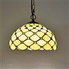 ZTJ-Lighting Lampadari, luce del pendente di vetro Tiffany Stile macchiato, da 12 pollici a LED Vintage montaggio a filo plafoniere per soggiorno pranzo Camera da letto