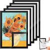 Atliberswo 10 cornici magnetiche formato A4, autoadesive, con chiusura magnetica e tasca per le informazioni, formato DIN A4, 32,5 x 24 cm, colore nero