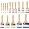 KGGZKG 15 pennelli in 12 misure, colori acrilici, larghi, in acrilico, per artisti, pennelli piatti, set di pennelli acrilici con manici in legno per pittura acrilica, pittura a olio, graffiti, pittura ad