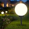 Spetebo Lampada a LED a energia solare, regolabile in altezza, con picchetto, diametro 20 cm, lampada solare da giardino, luce bianca calda, con spina di terra, lampada solare da giardino, lampada da