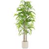ML DESIGN modern living ML-Design Bambù Artificiale 180 cm Piante Artificiali di Grandi Dimensioni Pianta Finta con Tronco di Legno Vero Albero Artificiale Come Vero decorazione in Vaso per Interni ed Esterni per Ufficio