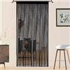 QiBoYuYe Tende per porte, zanzariere, tende per finestre, mosche, porte, decorazioni, divisori, pannelli, camera da letto, soggiorno, armadio, porta (nero, 200 x 200 cm)