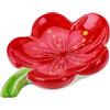 HuaLiSiJi Piattino Portasapone Ceramica Portasapone Bagno, Scatola di Sapone per Una Lunga Durata, Adatto per Tutte Le Misure Comuni di Sapone Solido (Rosso)