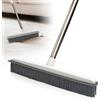 Minfuerang Scopa in Gomma 2 in 1,Spazzolone Gomma con Tergicristallo,Rimuove Peli di Gatti e Cani,Scopa Silicone per Finestre,Pavimenti in Legno,Piastrelle e Tappeti (Bianco)