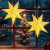 Mstnoixgc Stelle di Carta da Appendere,Stelle 3D di Carta Luminosa,Stella Luminosa Pieghevole Natale,Decorazione Natalizia Stella Luminosa,per Natale,Matrimoni,Compleanno,Feste Decorazioni (Bianco,45cm)