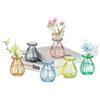 Hewory Vasi Vetro Colorati Moderno: 6 Vaso Decorativo da Interno Vasi Centrotavola per Decorazioni Casa - Vaso Fiori Vasetti Vetro Piccoli per Fiori Vasi per Tavolo Soggiorno Matrimonio Home