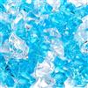 LUSSO LIA 150 Pz Pietre di Ghiaccio finte in frantumi Cristalli di plastica Pietre preziose per riempitivi di barattoli Decorazioni per la casa Decorazione per la tavola Cristalli sparsi (Blu/Trasparente)