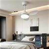 YrgePowk 65CM Ventilatore da Soffitto con Luce e Telecomando, 60W Ventilatore Silenzioso da Soffitto 6 Velocità Reversibile, Lampadario Ventilatore da Soffitto Fan Dimmerabile Timer