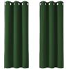 Deconovo Tende oscuranti isolanti termiche anti freddo, design moderno con occhielli, tende per soggiorno e camera da letto, 107 x 138 cm (larghezza x altezza), verde abete, 2 pezzi
