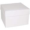 Aurora Store 20 Scatole in Cartone con Coperchio Bianco Pieghevole Fai da Te 10x10x6 cm bomboniera Matrimonio Battesimo Comunione Regalo Muffin Porta Confetti