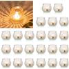 NUPTIO Portacandele in Vetro: 24 Pezzi Chiaro Zucca Natale Tea Light Titolari Piccolo Nervato Cristallo Tea Candle Matrimonio Centrotavola per le Tabelle Ornamenti di Natale
