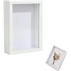 Shirene Cornice Profonda,Cornice Bianca Shadow Box,Cornici da 10 Pollici per Artigianato,Cornici per Foto Profonde,Scatole Espositive 3D in Legno per Medaglie,Foto,Fiori e Ricordi