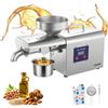 VEVOR Macchina Pressa Elettrica Spremitura dell'Olio, Estrattore Automatico Frantoio per Olio 3,75 kg/h Pressatura a Caldo 50 °C-300 °C, Estrazione Semi Arachidi Sesamo Mandorle, Acciaio Inox