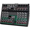 BOMGE - Console da Mixaggio Audio Professionale con Tavolo da Studio DJ - Sistema da 8 Canali USB Bluetooth MP3 con Ingresso per Computer, Alimentazione Phantom da 48 V, Stereo, Effetti FX DSP a 256