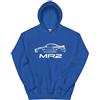 JG Infinite Felpa con cappuccio MR2 Line Art per fan di auto JDM Project Cars Club Show, Royal, M