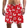 Eslifey Pantaloncini da spiaggia da uomo Babbo Natale Ridere Hohoho Pattern Costume da bagno elastico Costume da bagno da uomo, Multi, XL