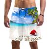 Eslifey - Costume da bagno da uomo con elastico da spiaggia e scritta Merry Christmas Multi M