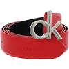 Calvin Klein Pelle cintura CK Logo Belt W95 Vibrant Coral rosso