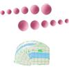 Okueejur 12 piercing per ombelico a forma di sfera, in silicone, per liposuzione, Rosa, Medium