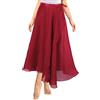 Lusofie Gonnellino Danza Classica Donna Lunga Trasparente da Ballo Avvolgente in Chiffon Bordeaux con Cintura Regolabile - Gonna Tulle Adatta a Tutti i Tipi di Danza e Halloween