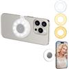 UTEBIT Ring Light, Luce selfie per telefono con 3 colori 2 livelli di luminosità regolabile, ricaricabile Mini Luce ad Anello Magnetica Cell Phone Laptop per video chiamate Selfie Makeup