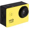Walmeck Mini DV Telecamera Sportiva 1080P 2.0 Schermo IPS Impermeabile 30M con Supporto per Casco con Staffa per Bicicletta Registrazione in Bicicletta All'aperto (Gialla)