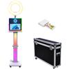 WideMeet Macchina fotografica DSLR con touchscreen da 15,6, cabina fotografica per selfie con stampa istantanea, include luce ad anello RGB e custodia da viaggio per feste di nozze, eventi (nero