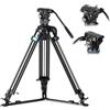 SIRUI SQ75A Treppiede video in Alluminio con testa fluida S5X | Altezza massima 180cm, frizione fluida continua su pan e tilt, doppio sistema di piastra a sgancio rapido, carico massimo 5kg