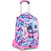SJ GANG STYLE JAM GANG Trolley Scuola Jack 8 ruote MAGICAL FANTASY GIRL, Rosa, 34L, Scomponibile, Uso Zaino, Cross-over System, Spallacci a scomparsa, Tasca portaborraccia, Elementari e medie, Bambina