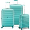 RONCATO RELIFE Set 3 trolley Grande, Medio e Cabina - espandibile e con sistema di chiusura TSA, SALVIA